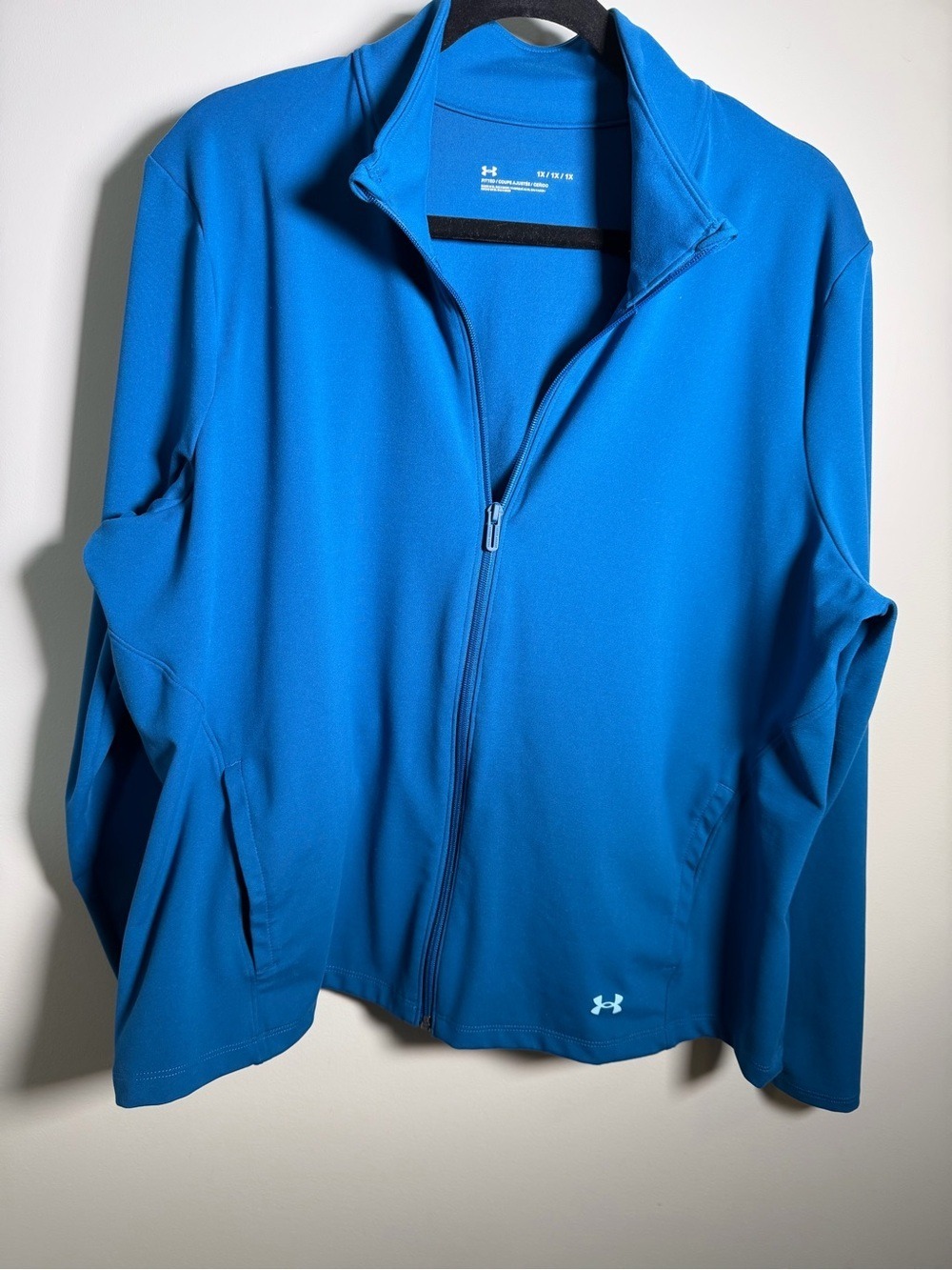 Under Armour Bright Blue Zip-Up Training Jacket - Picture 2 of 7